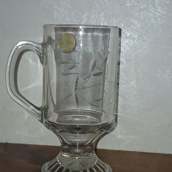 Princess House Other - Vintage Etched Glass Coffee Mugs Irish Pedestal Cups Princess House